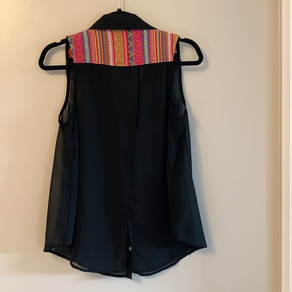 Fun & Flirt Black Sleevless blouse - Picture 6 of 13